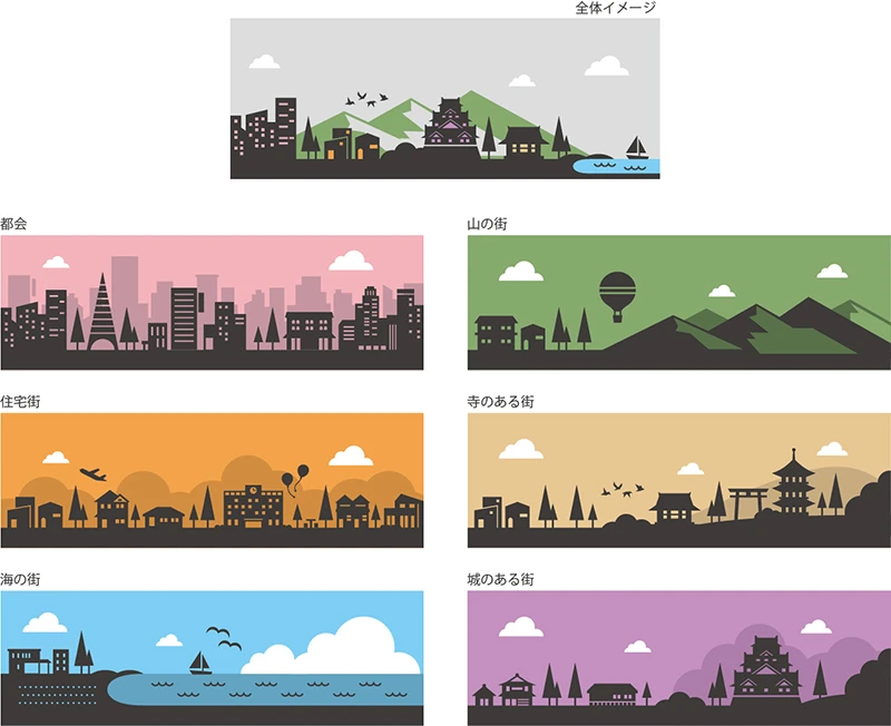 角川 バナー（都市シルエット）